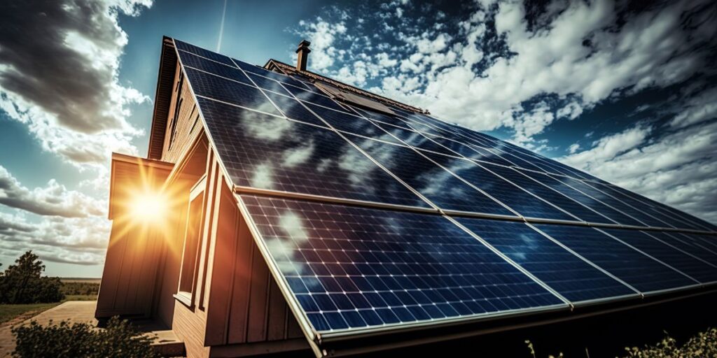 eco-friendly home with solar panels