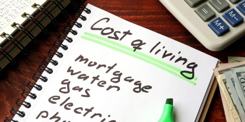 cost of living notepad