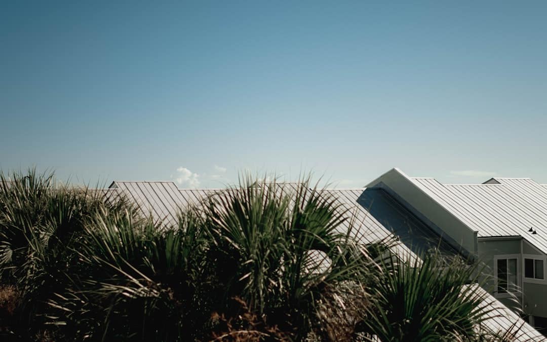The stunning exterior of a modern luxury home in a tropical paradise like Cabo, featuring a swimming pool and a clear view of the sea.